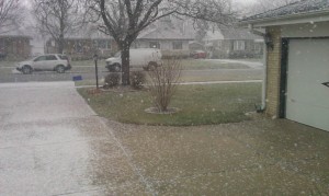 snowing